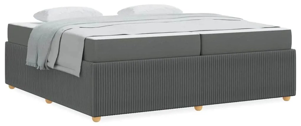 Estrutura da Cama Outros Cinzento escuro 200 x 200 cm tecido