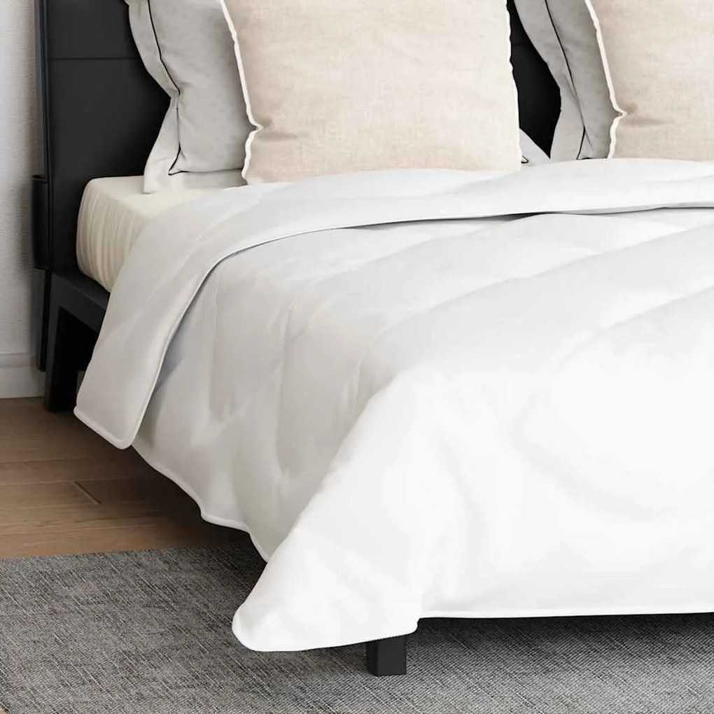 Edredão com travesseiro 3 pcs Branco 200 x 220 cm Microfibra