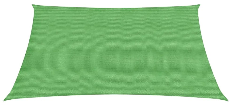 Para-sol estilo vela 160 g/m² 5x5 m PEAD verde-claro