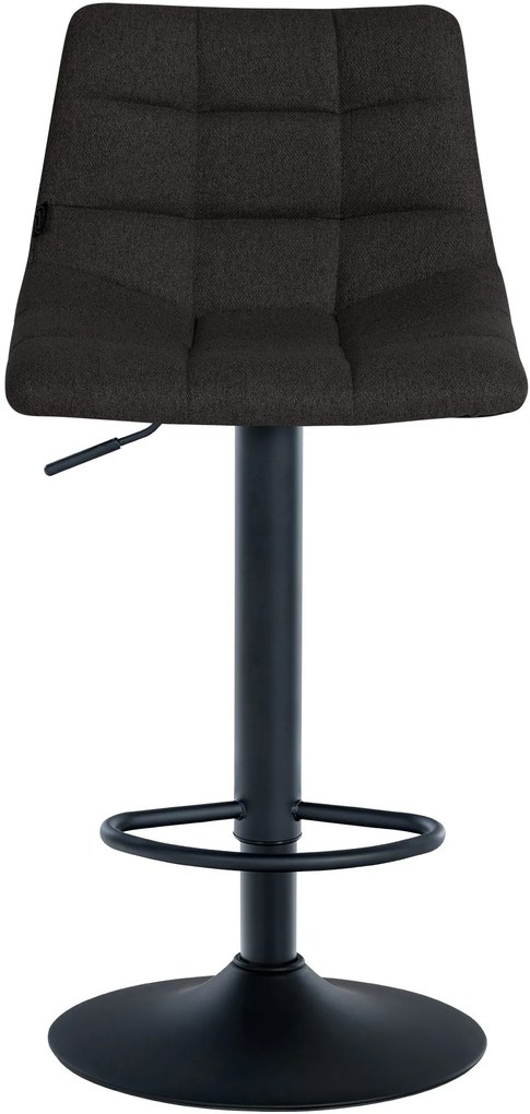 Conjunto de 2 bancos altos Jerry em tecido com estrutura preta 87-108,5 x 43 x 46,5 cm Preto