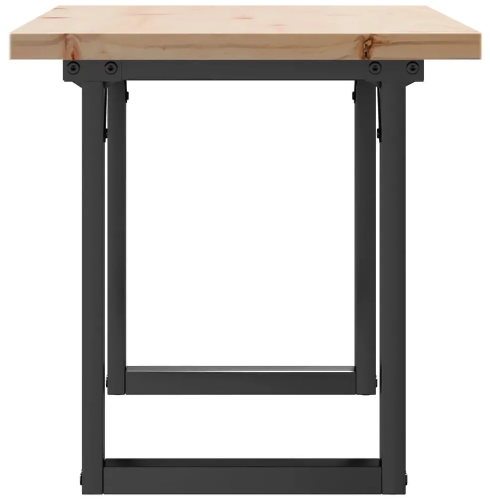 Mesa de centro estrutura em O 90x40x45,5 cm pinho/aço