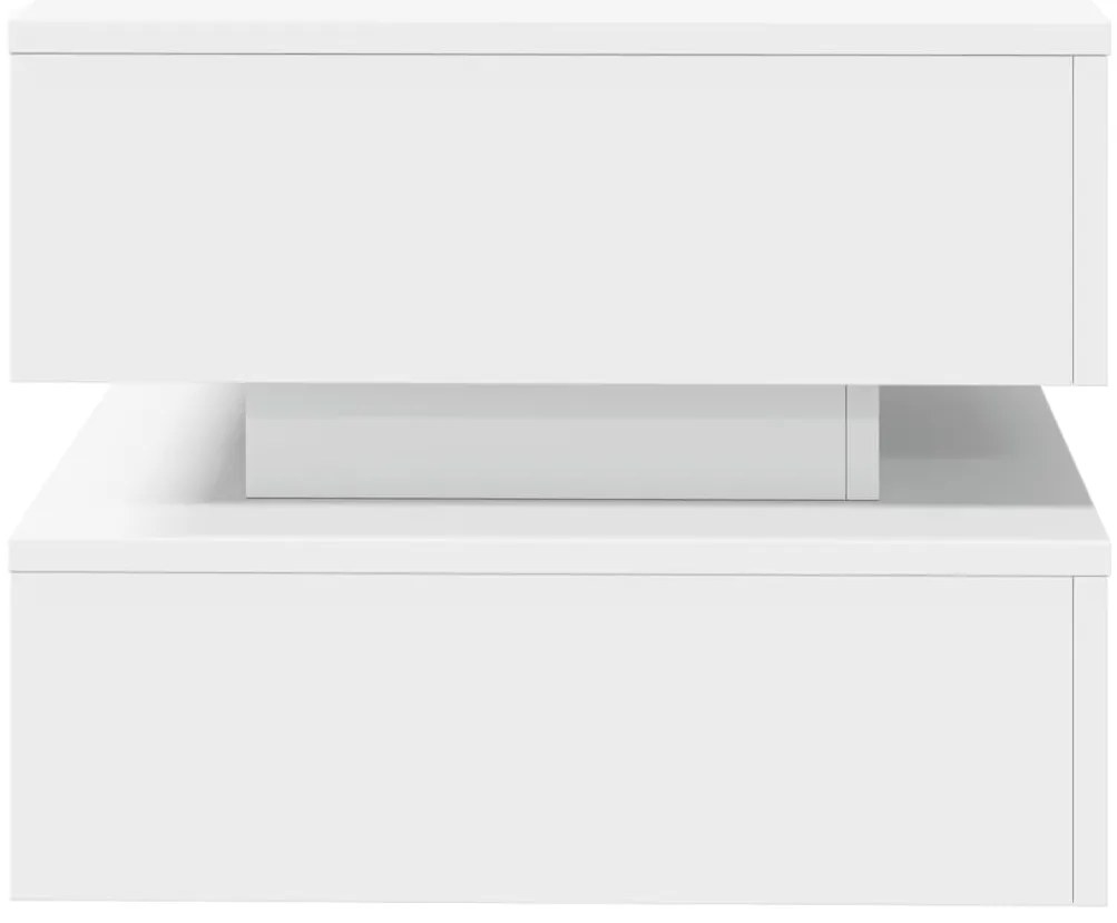 Mesa de centro com luzes LED 50x50x40 cm branco