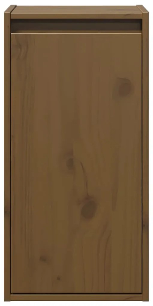Armários de parede 2 pcs 30x30x60 cm pinho maciço castanho mel