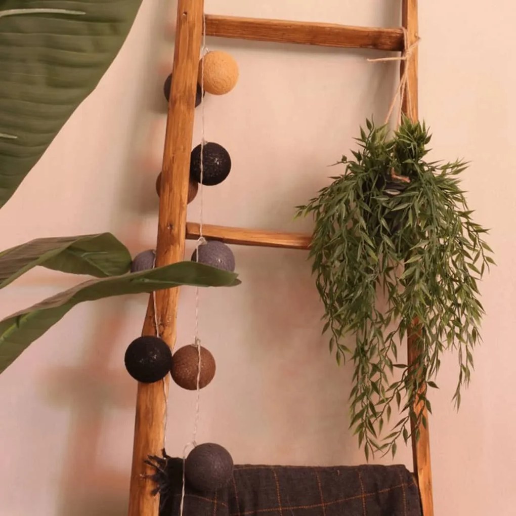 Bambu artificial suspenso com vaso 50 cm