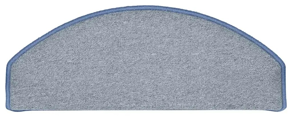 Tapetes de escada 30 pcs 65x24x4 cm cinzento-claro e azul