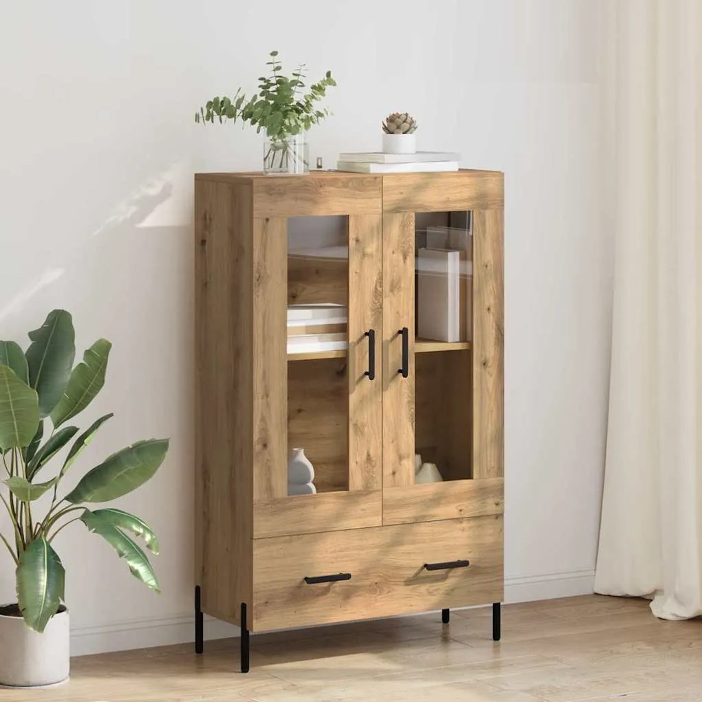 vidaXL Buffê com gaveta Corona Carvalho Artesanal 69,5 x 31 x 115 cm