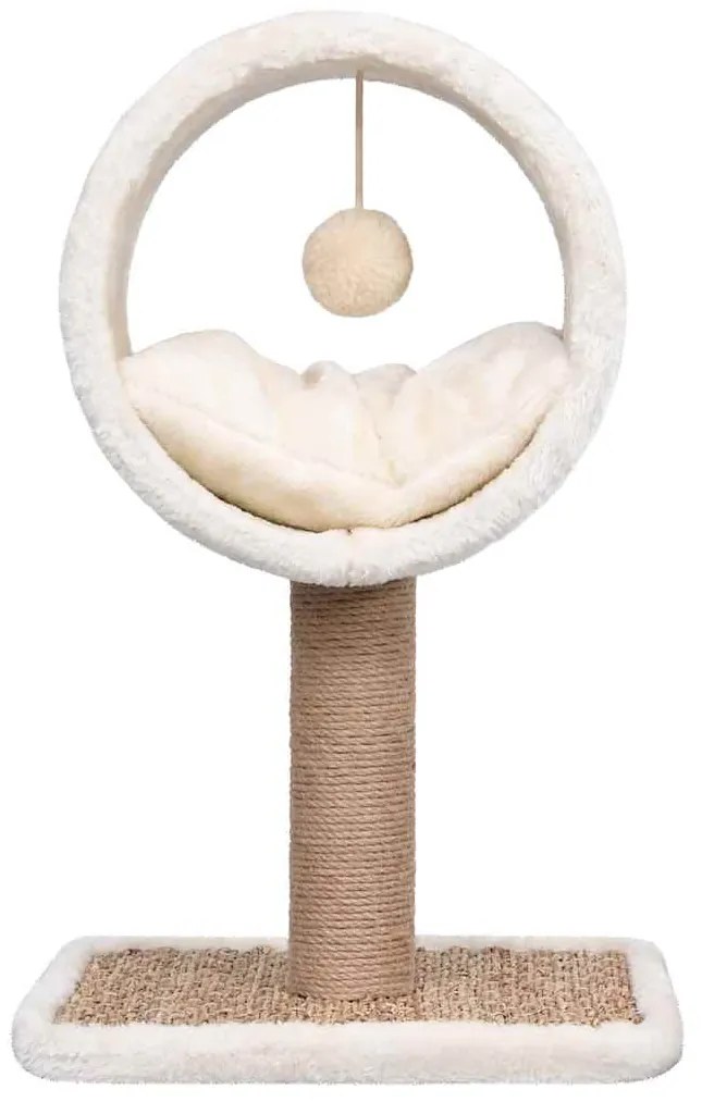 Árvore p/ gatos c/ túnel superior e brinquedo 49cm erva marinha