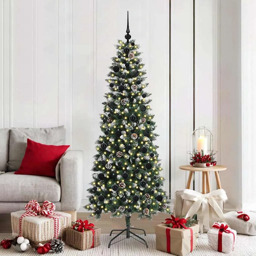 vidaXL Árvore de Natal Artificial Verde 180 cm PVC, Plástico e Aço