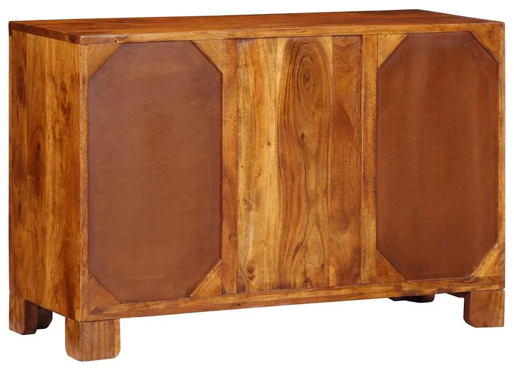 Aparador multicor 90x35x60 cm madeira de acácia maciça