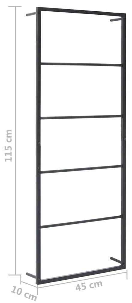 Toalheiro 45x10x115 cm aço preto