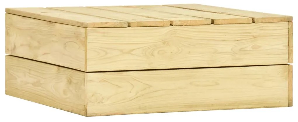 4 pcs conjunto lounge de jardim madeira de pinho impregnada