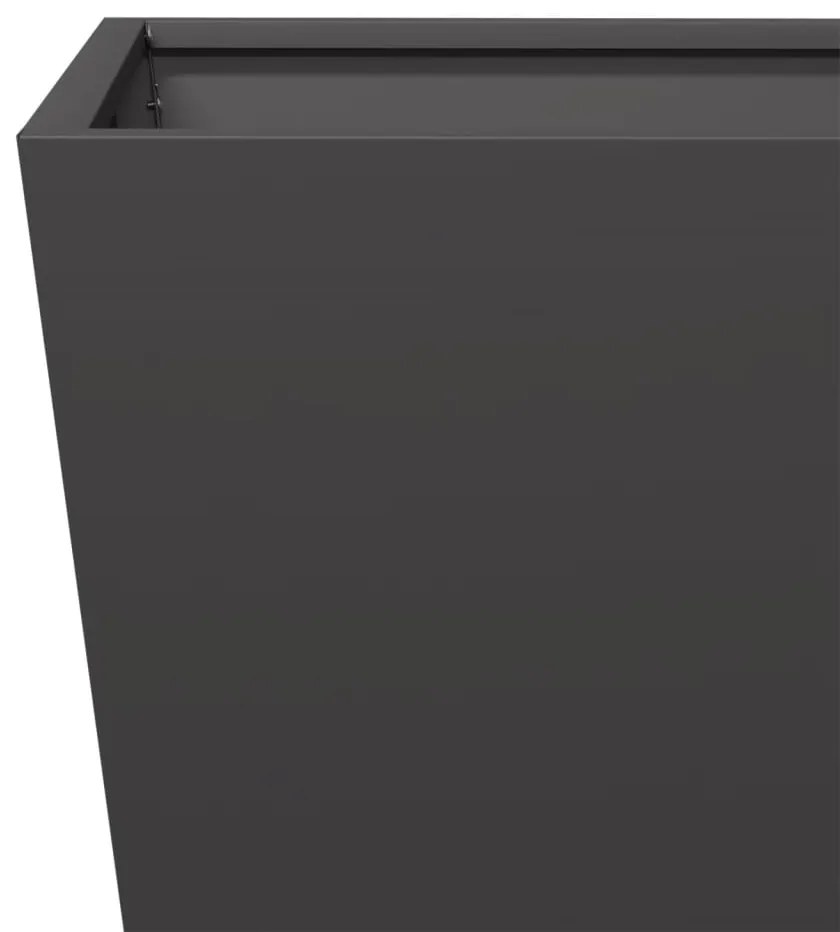 Vaso/floreira de jardim 40x40x40 cm aço preto