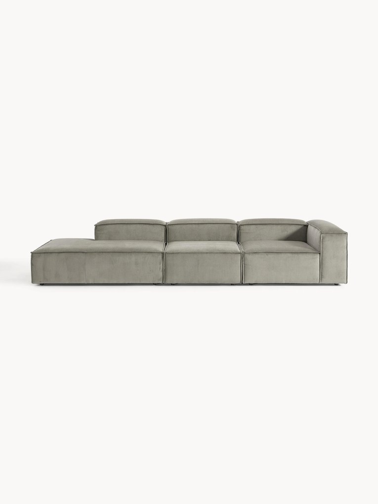Chaise longue modular XL em bombazina Lennon