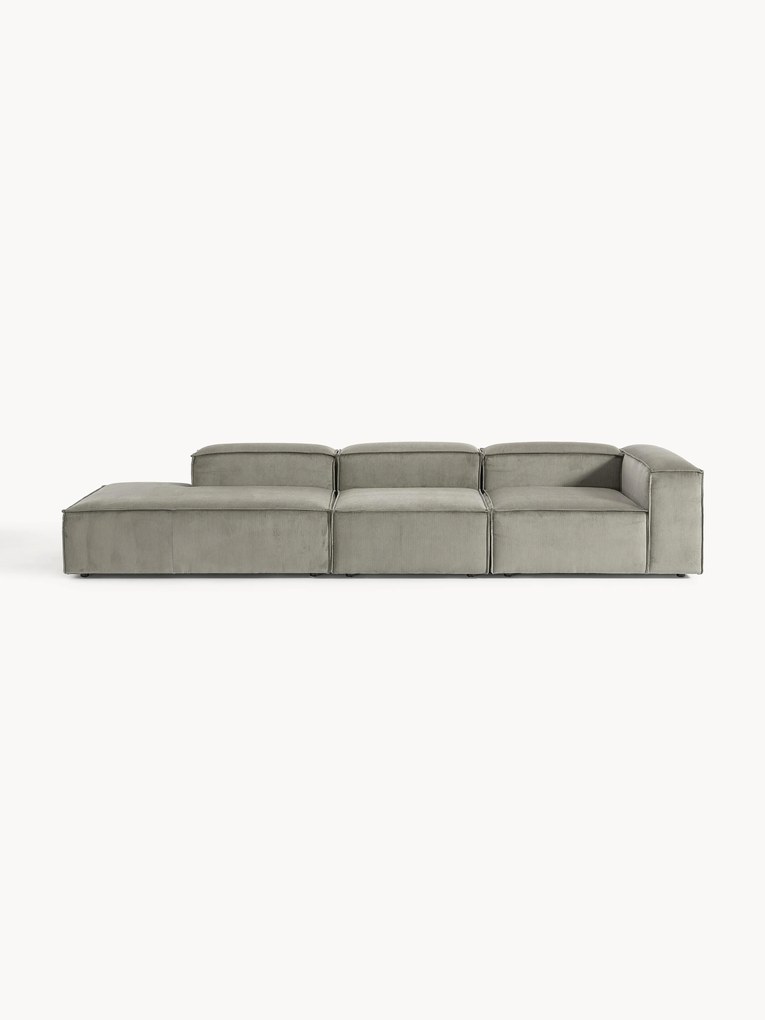 Módulo chaise longue em bombazina XL Lennon