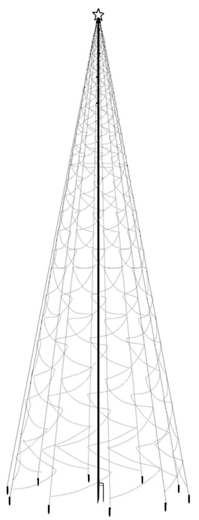 Árvore de Natal com espigão 3000 luzes LED 800 cm branco frio