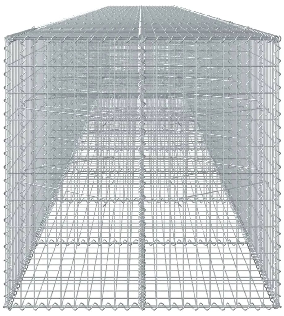 Cesto gabião com cobertura 1200x100x100 cm ferro galvanizado