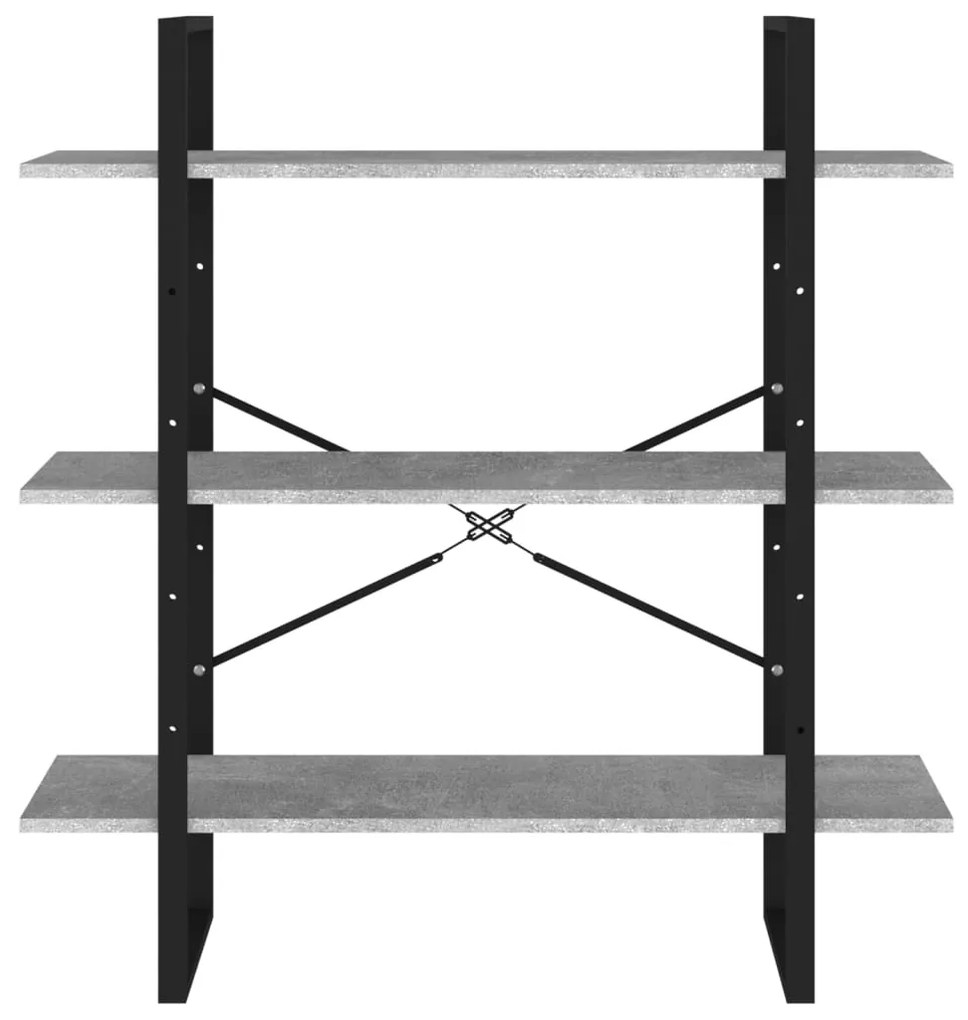 Estante 100x30x105 cm contraplacado cinzento-cimento