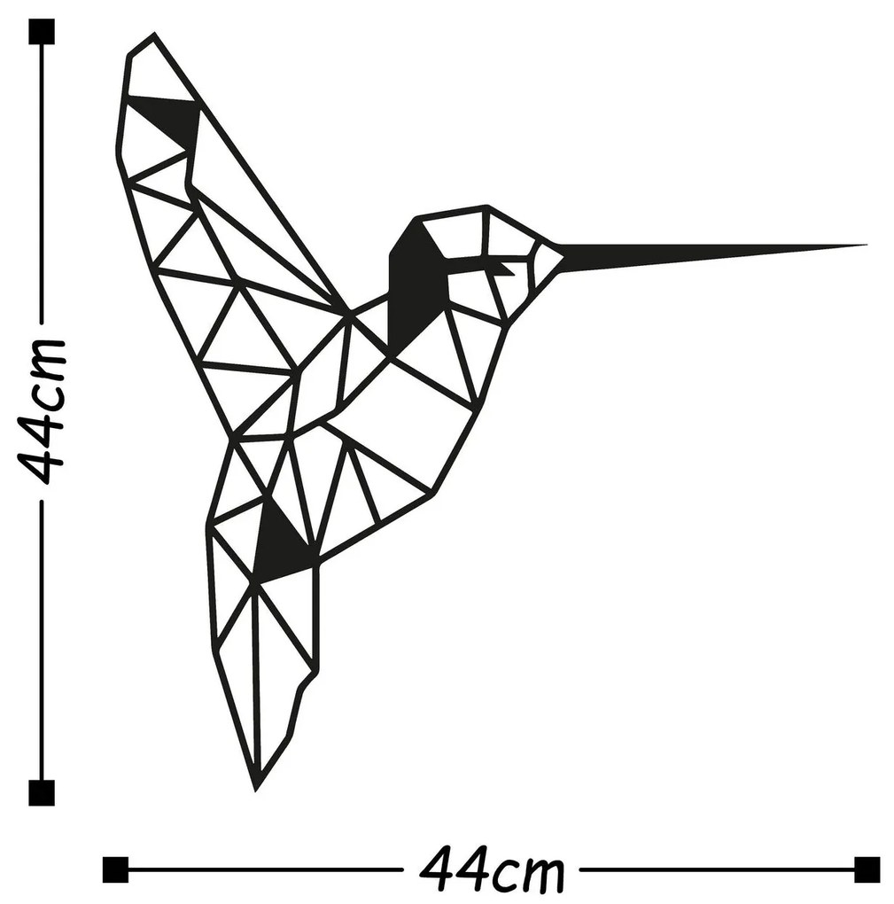 Acessório Decorativo de Parede Metal-017 – Preto – 44 x 44 cm