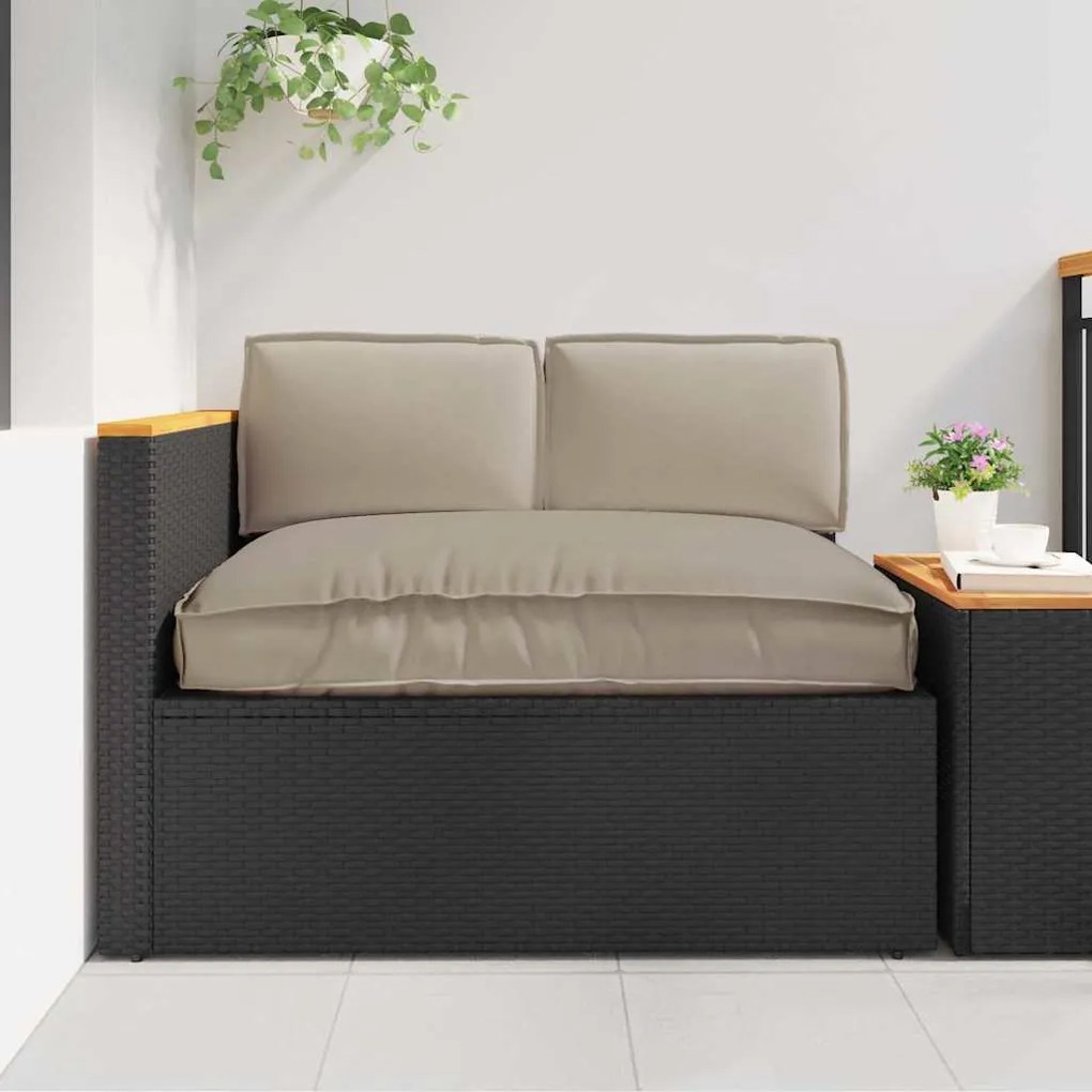 Conjunto de Almofadas para Palete 3 pcs Cinzento-acastanhado