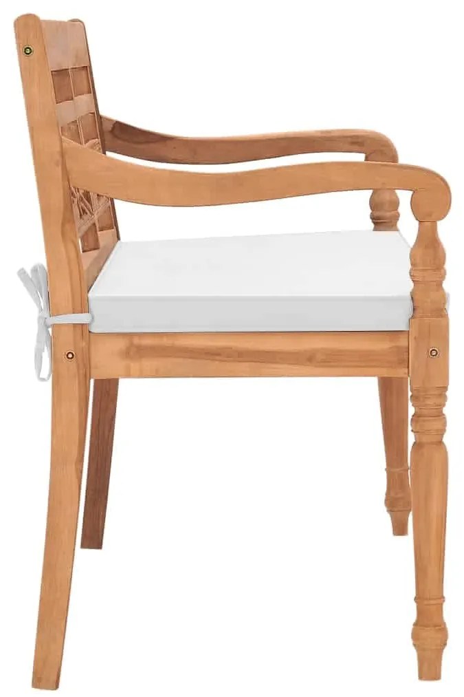 Banco Batávia com almofadões 120 cm teca