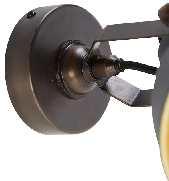 Candeeiro de parede industrial em betão com cobre ajustável - Liko