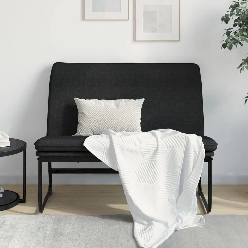 351323 vidaXL Banco 100x75x76 cm tecido preto