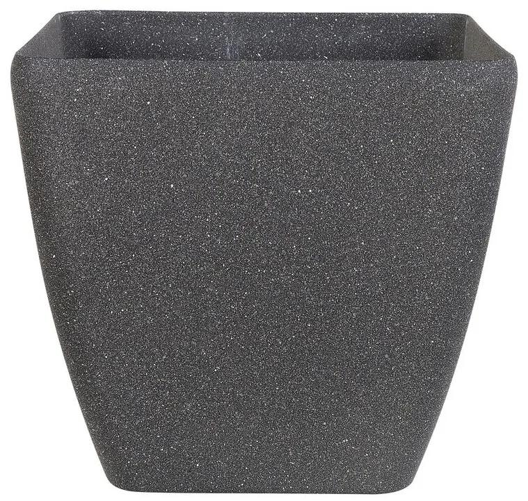 Vaso para plantas 42 x 42 x 42 cm cinzento escuro ZELI Beliani