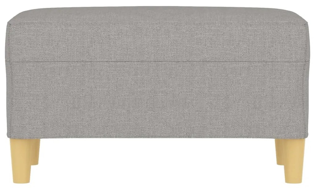 Banco 70x35x41 cm tecido cinzento-claro
