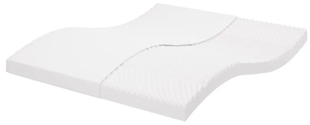 356358 vidaXL Colchão de espuma 180x200 cm 7 zonas dureza 20 ILD branco