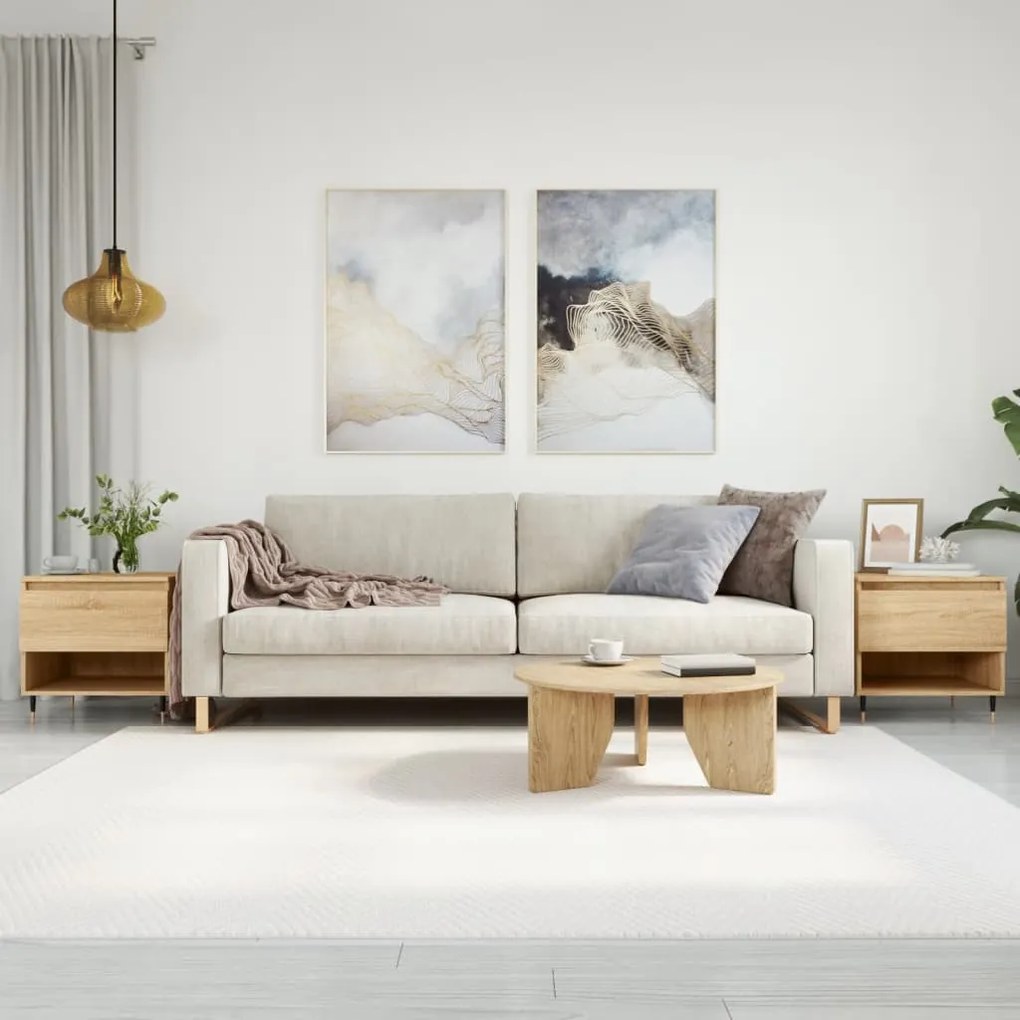 Mesas de centro 2 pcs 50x46x50cm deriv. madeira carvalho sonoma