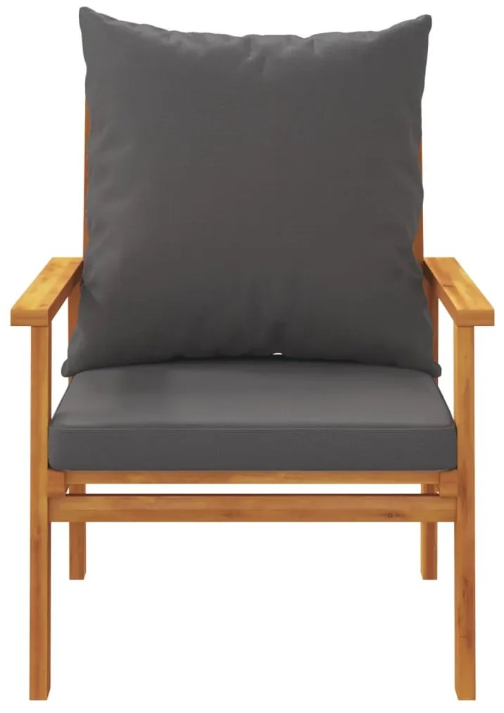 5 pcs conjunto lounge de jardim c/ almofadões acácia maciça