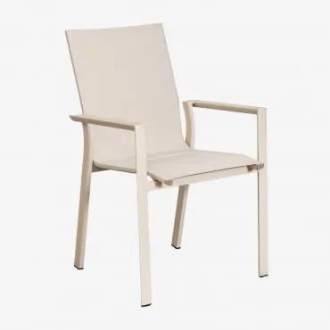 Pacote de 2 cadeiras de jardim empilháveis em alumínio - Sklum