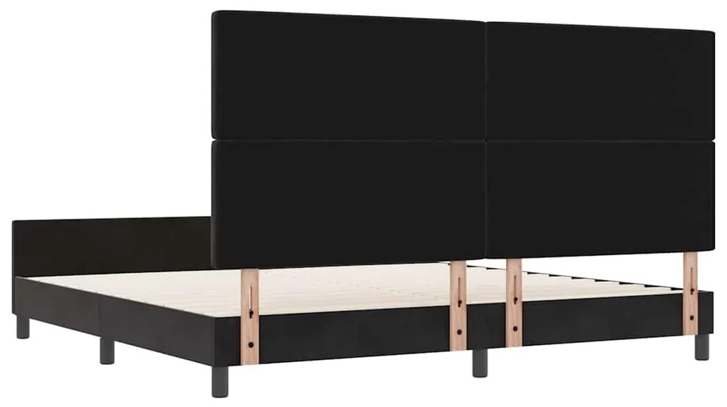 Estrutura de Cama vidaXL Preta 200x200 cm Veludo