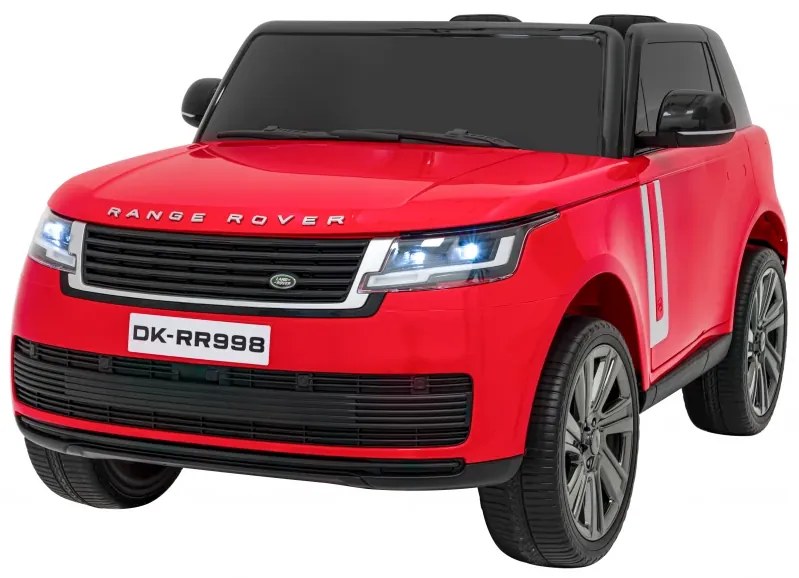 Carro elétrico para Crianças 2 Lugares Range Rover SUV Lift 12V 4x4 Rodas Espuma EVA, Assento couro ecológico Vermelho