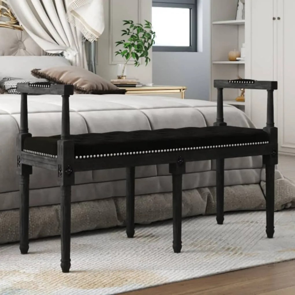 344428 vidaXL Banco 110x40x70 cm veludo preto
