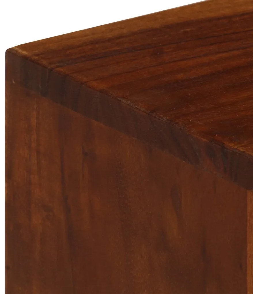 Móvel de TV c/ 3 gavetas 110x35x50 cm madeira de acácia maciça