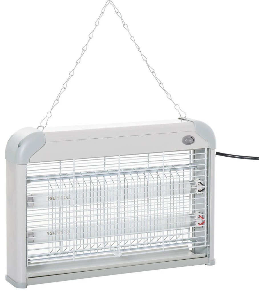 Outsunny Lâmpada Anti-mosquito Elétrica com Luz Ultravioleta 20W com 2