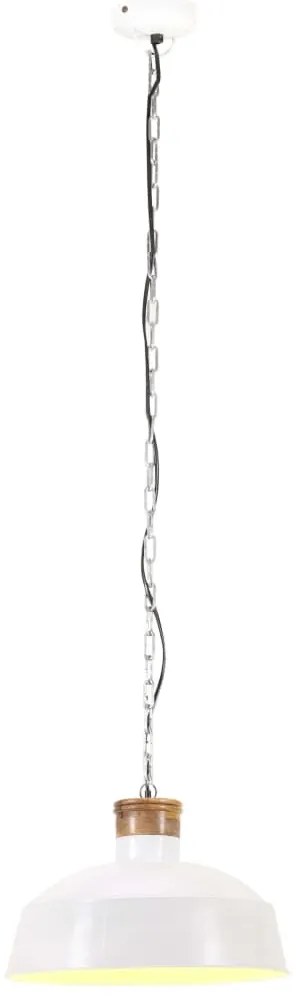 Candeeiro suspenso industrial 32 cm E27 branco