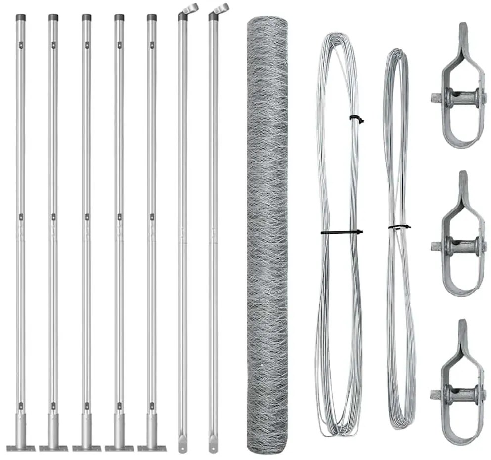 Cerca Hexagonal vidaXL 1.4x10 m Aço Galvanizado