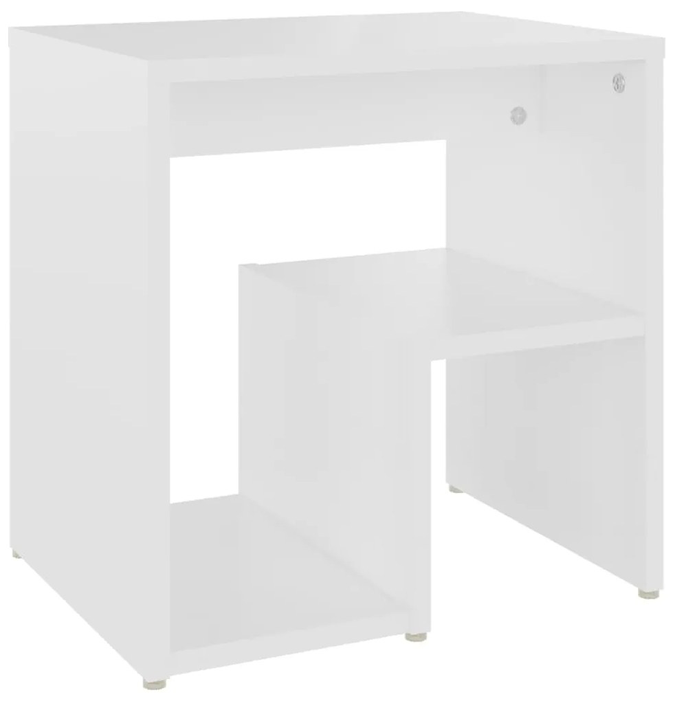 Mesas de cabeceira 2 pcs 40x30x40 cm derivados madeira branco