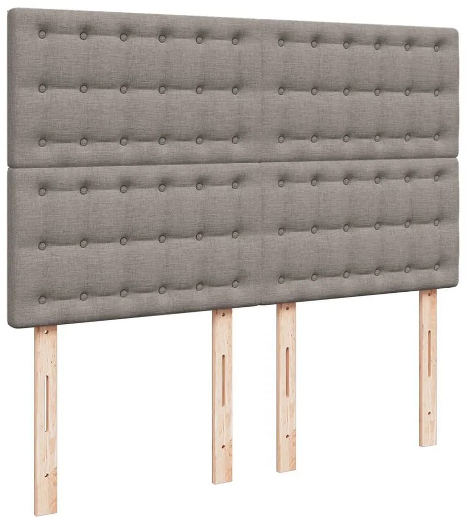 Cama com molas/colchão 140x190 cm tecido castanho-acinzentado