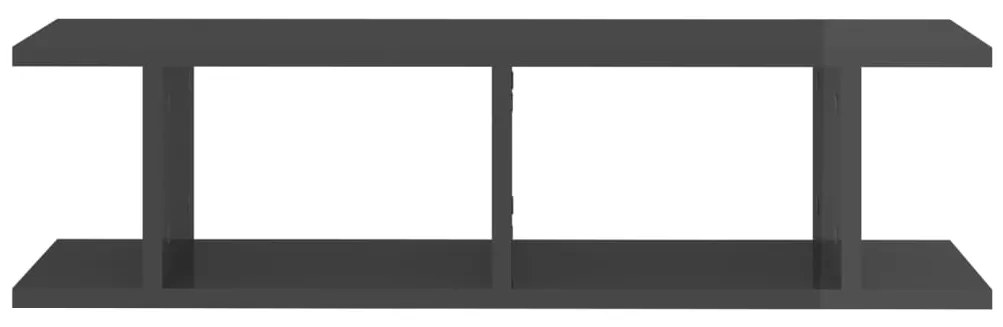 Estantes de parede 2 pcs 78x18x20 cm madeira cinza brilhante