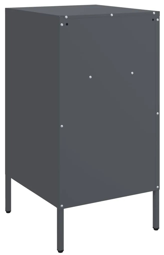 Mesa de cabeceira 36x39x68 cm aço antracite
