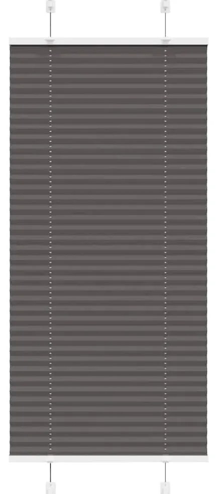 Preto Plissada Cega 65x150 cm Largura Tecido 64,4 cm Poliéster