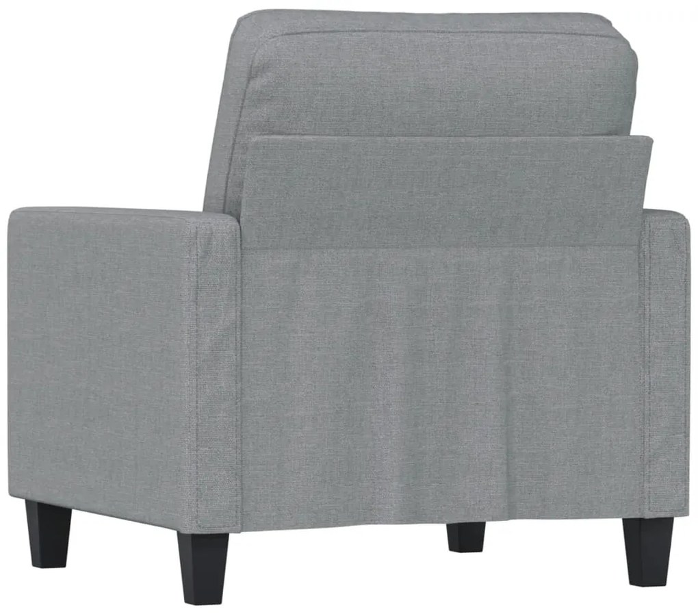 Poltrona tecido 60 cm cinzento-claro