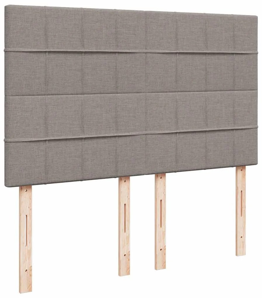 Estrutura de cama otomana com colchão tecido cinzento 140x200cm
