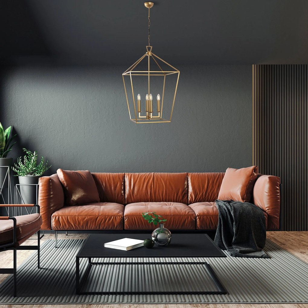 Chandelier Till – Dourado – 50 x 71 x 123 cm