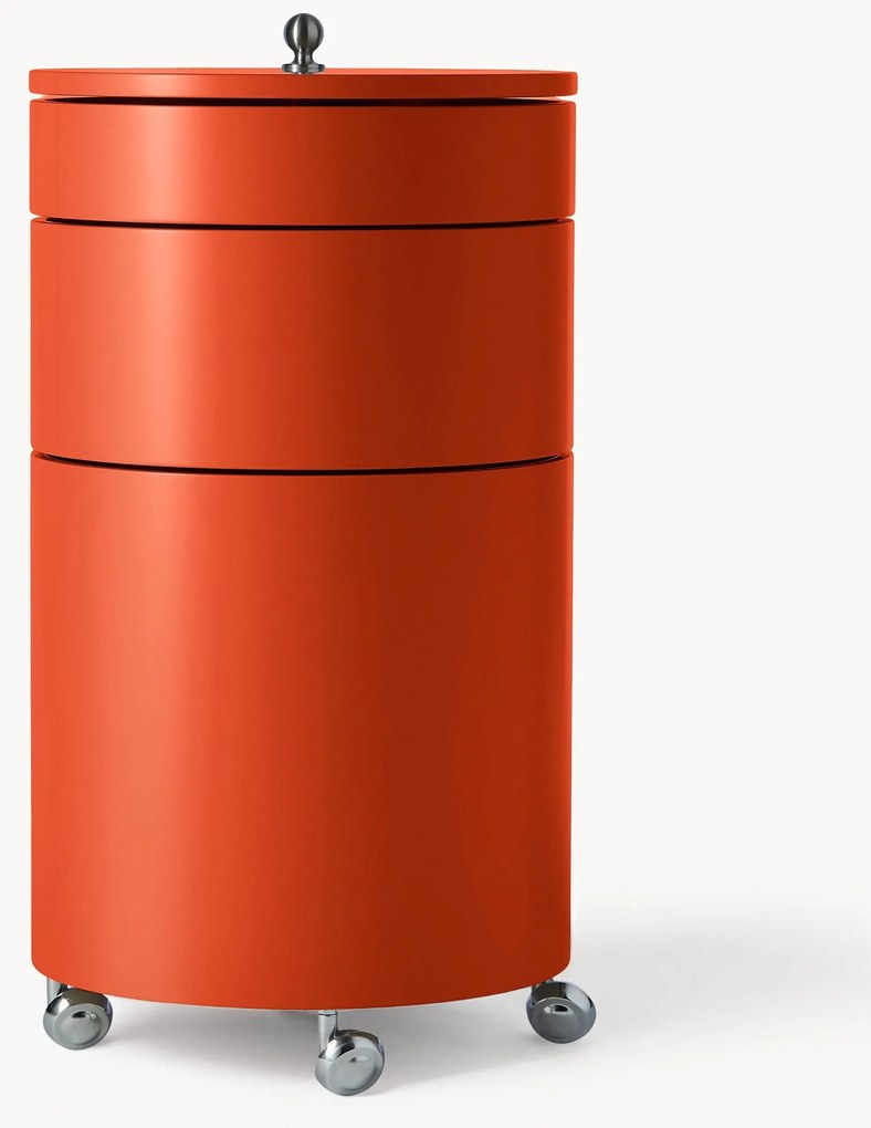 Gaveteiro redondo com rodas Barboy, Design Verner Panton