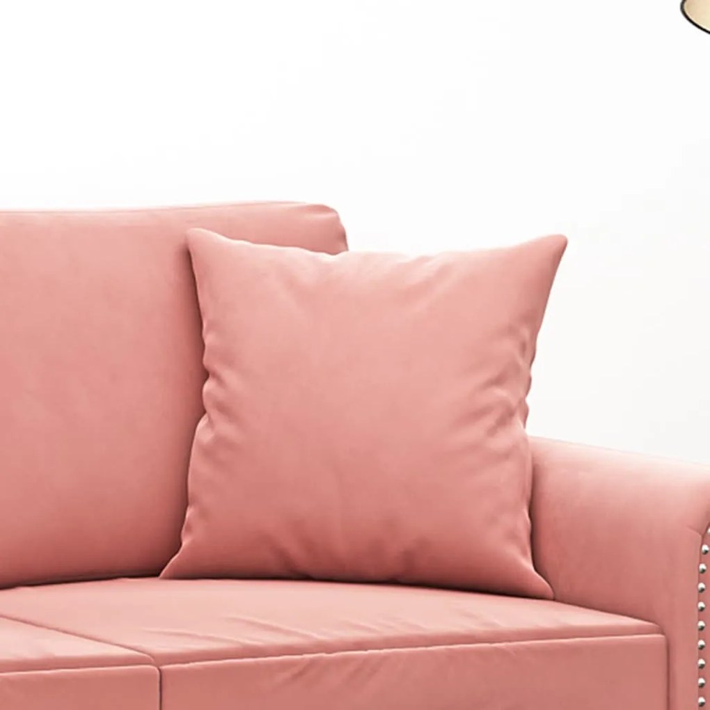 Almofadas decorativas 2 pcs 40x40 cm veludo rosa