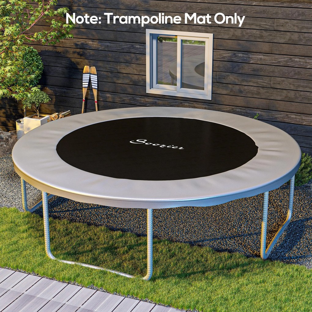 Tapete de substituição para trampolim (NÃO INCLUIDO):, compatível com trampolins de Ø 4,3 m e molas de 14 cm preto